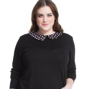 Disney Black Sweater with Collar